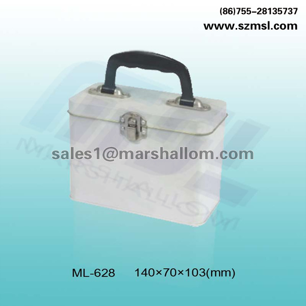 ML-628 Rectangular tin box with handle