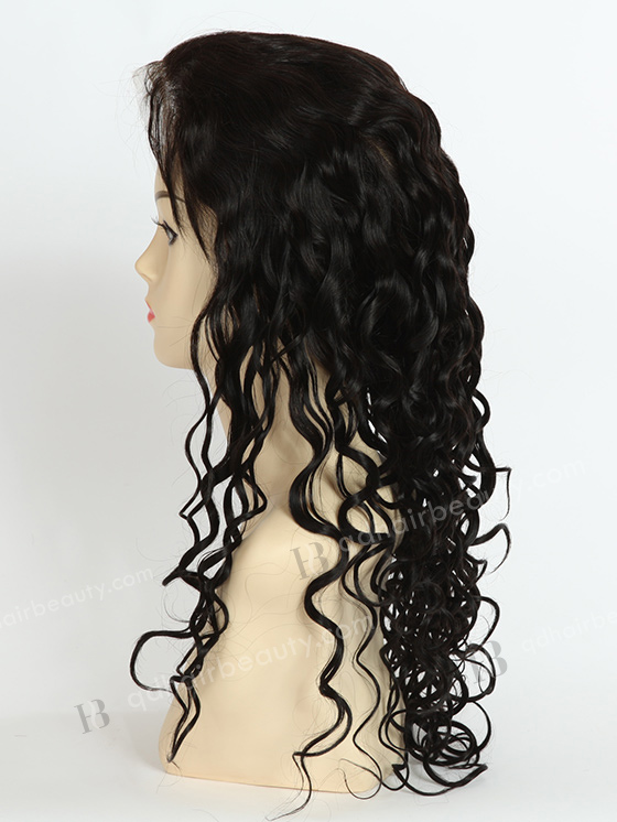 In Stock Indian Remy Hair 22" Very Wavy 25mm 1b# Color Full Lace Wig FLW-01674