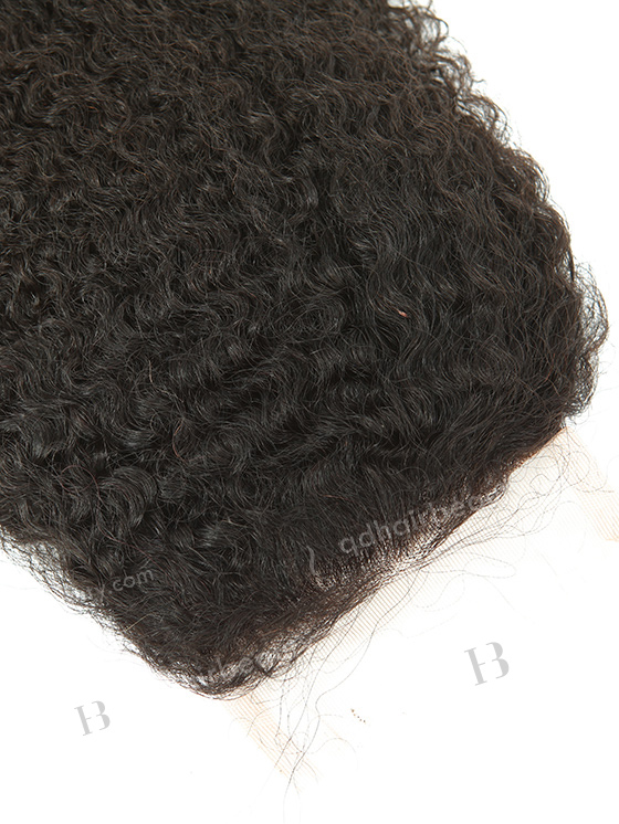 Brazilian Virgin Hair 14" Jeri Curl Natural Color Top Closure WR-LC-025