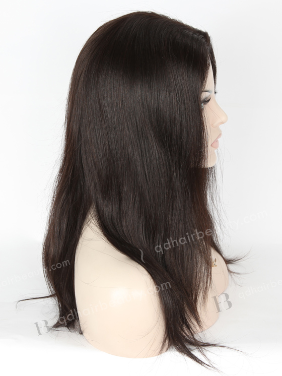 In Stock Chinese Virgin Hair 14" Straight Natural Color Silk Top Glueless Wig GL-07006