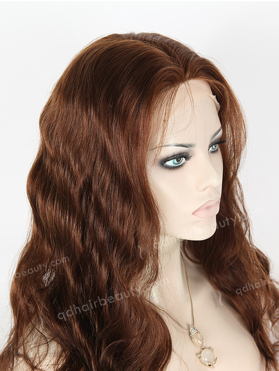 In Stock European Virgin Hair 18" Body Wave Color #4 Silk Top Full Lace Wig STW-834