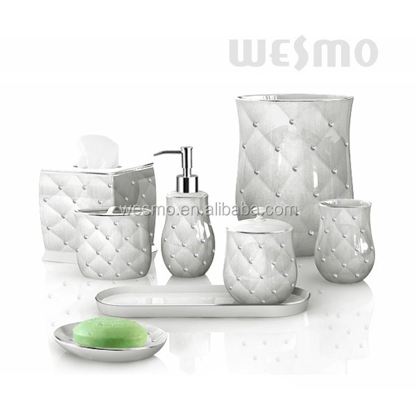 High Quality New Design Eight-piece Porcelain Home Decor Accessories For Bathroom