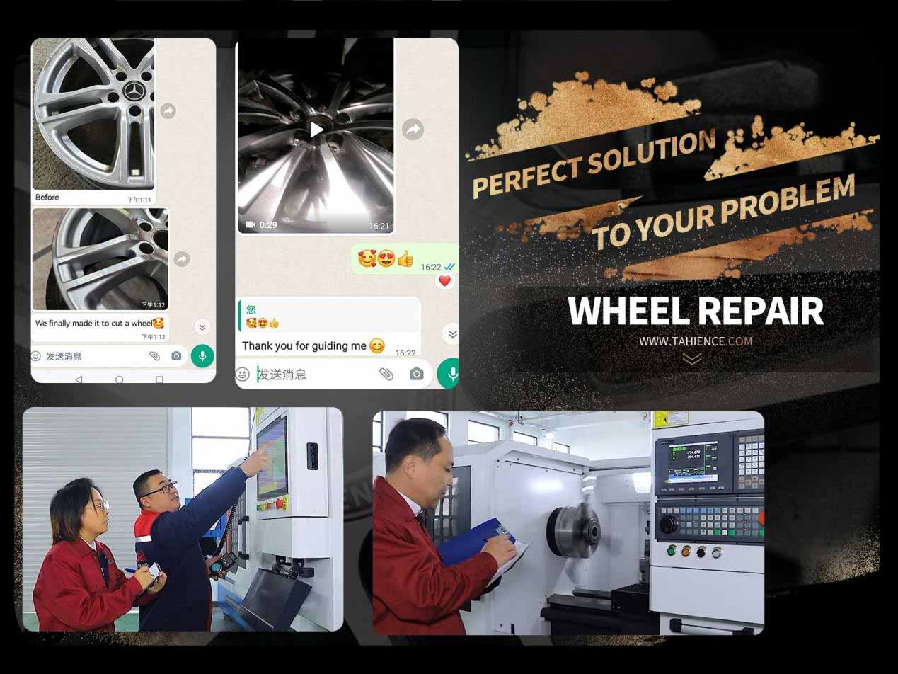 Professional after sale service of wheel repair machine