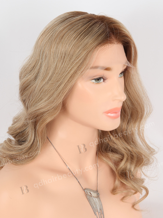 In Stock European Virgin Hair 16" Beach Wave B116 Color Lace Front Wig RLF-08011
