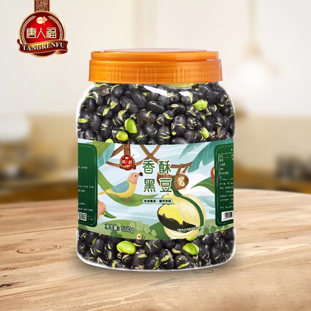 唐人福香酥黑豆500g/罐
