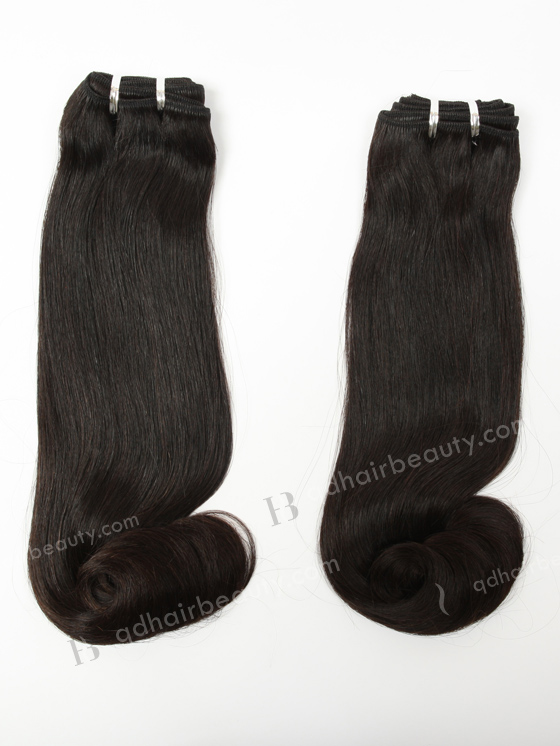 Top Quality 14'' Malaysian Virgin Straight With Roll Curl Tip Human Hair Wefts WR-MW-121