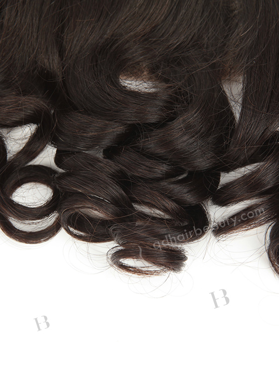 In Stock Brazilian Virgni Hair 16" Big Loose Curl Natural Color Lace Frontal SKF-087