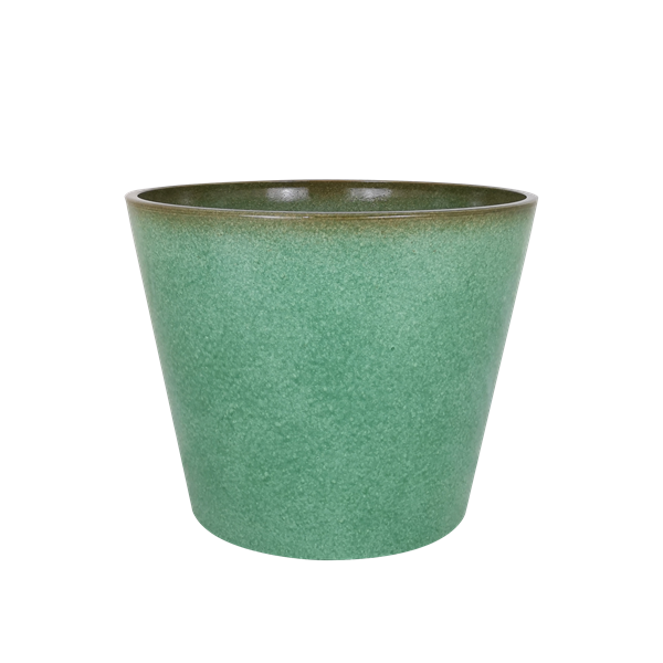 12寸压塑圆盆 陶瓷绿