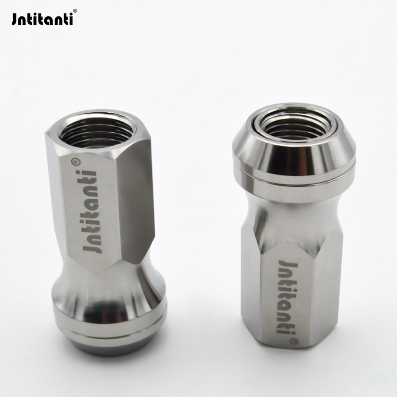 Jntitanti open end customized color Gr.5 titanium wheel nut hub M14*1.25MM