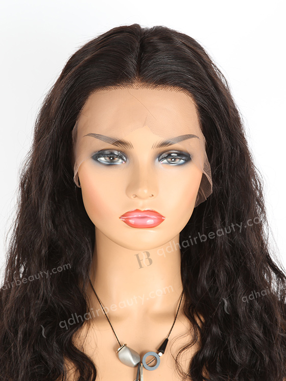 In Stock Brazilian Virgin Hair 20" Natural Wave Natural Color Full Lace Wig FLW-04079