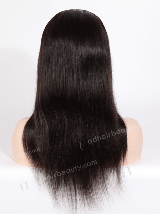 In Stock Indian Remy Hair 16" Straight Natural Color Silk Top Full Lace Wig STW-065