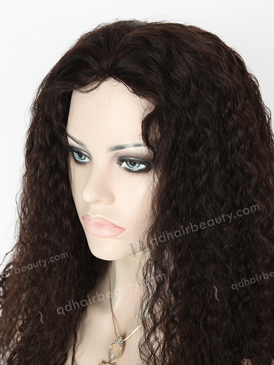In Stock Brazilian Virgin Hair 22" Spanish Wave Natural Color Full Lace Glueless Wig GL-04047