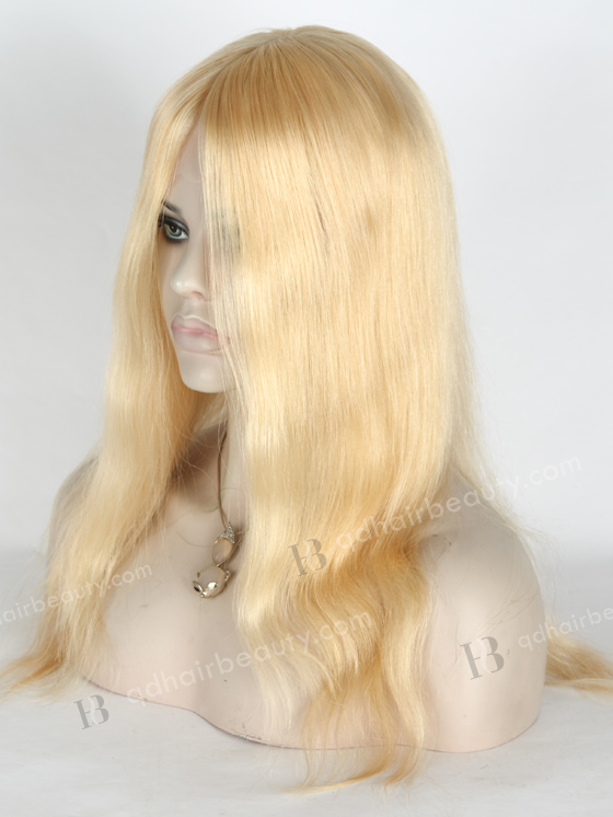 In Stock European Virgin Hair 16" Straight 24# Color Lace Front Silk Top Glueless Wig GLL-08032