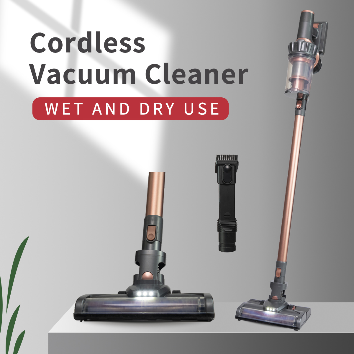 CE Household Handheld Wireless Upright Cordless Vacuum Cleaner of Powerful Carpet Floor Wet Dry Brush Head Parts With Water Tank 