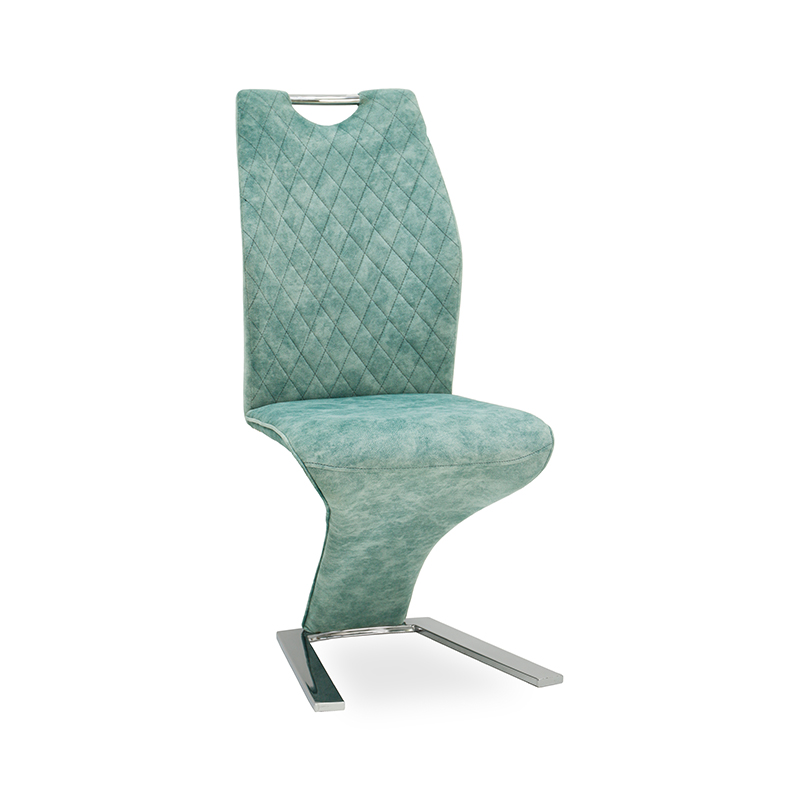 Leath-aire Fabric Dining Chair with Chromed Frame