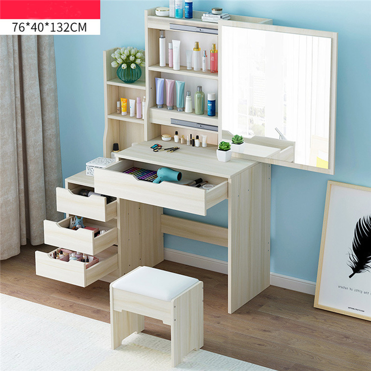 Vanity Set Nordic Style Simple Dressing Table Bedroom Fashion Makeup Table with Mirror
