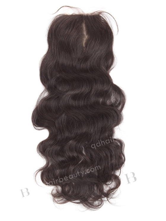 In Stock Indian Remy Hair 18" Natural Wave Natural Color Silk Top Closure STC-14