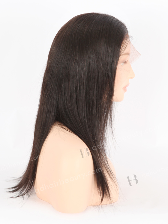 In Stock Indian Remy Hair 14" Straight Natural Color Lace Front Wig LLF-01003