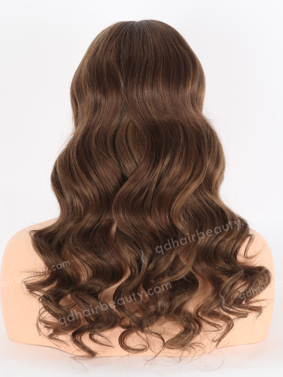 In Stock European Virgin Hair 20" Beach Wave T2/10# With T2/8# Highlights Color Lace Front Wig RLF-08032