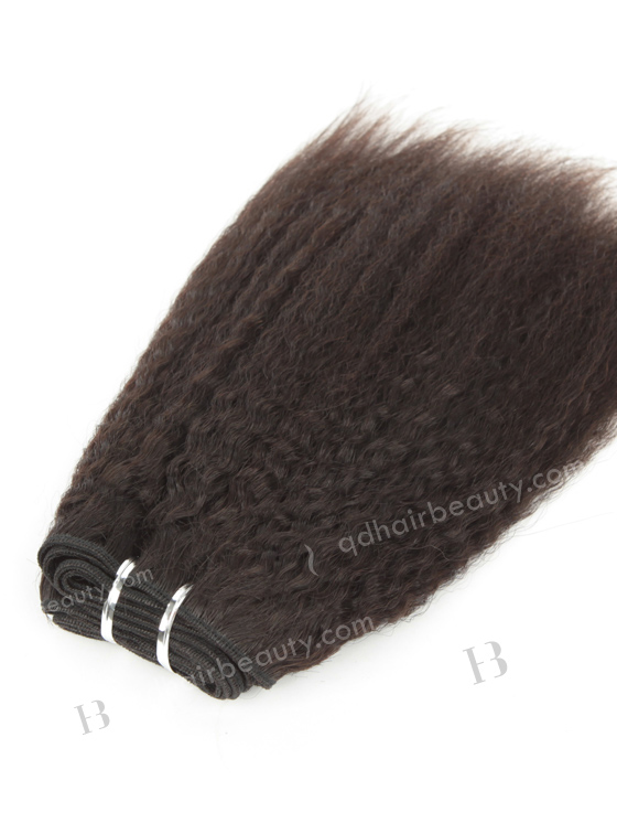 In Stock Brazilian Virgin Hair 12" Kinky Straight Natural Color Machine Weft SM-4117