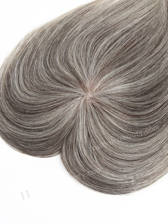 6.5''*5'' Mongolian Virgin Hair 5" Grey Color Straight Silk Top Hair WR-TC-065