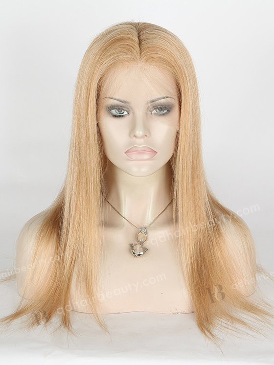 In Stock Brazilian Virgin Hair 18" Straight Color 8/18/22/613# Evenly Blended Full Lace Wig FLW-04256