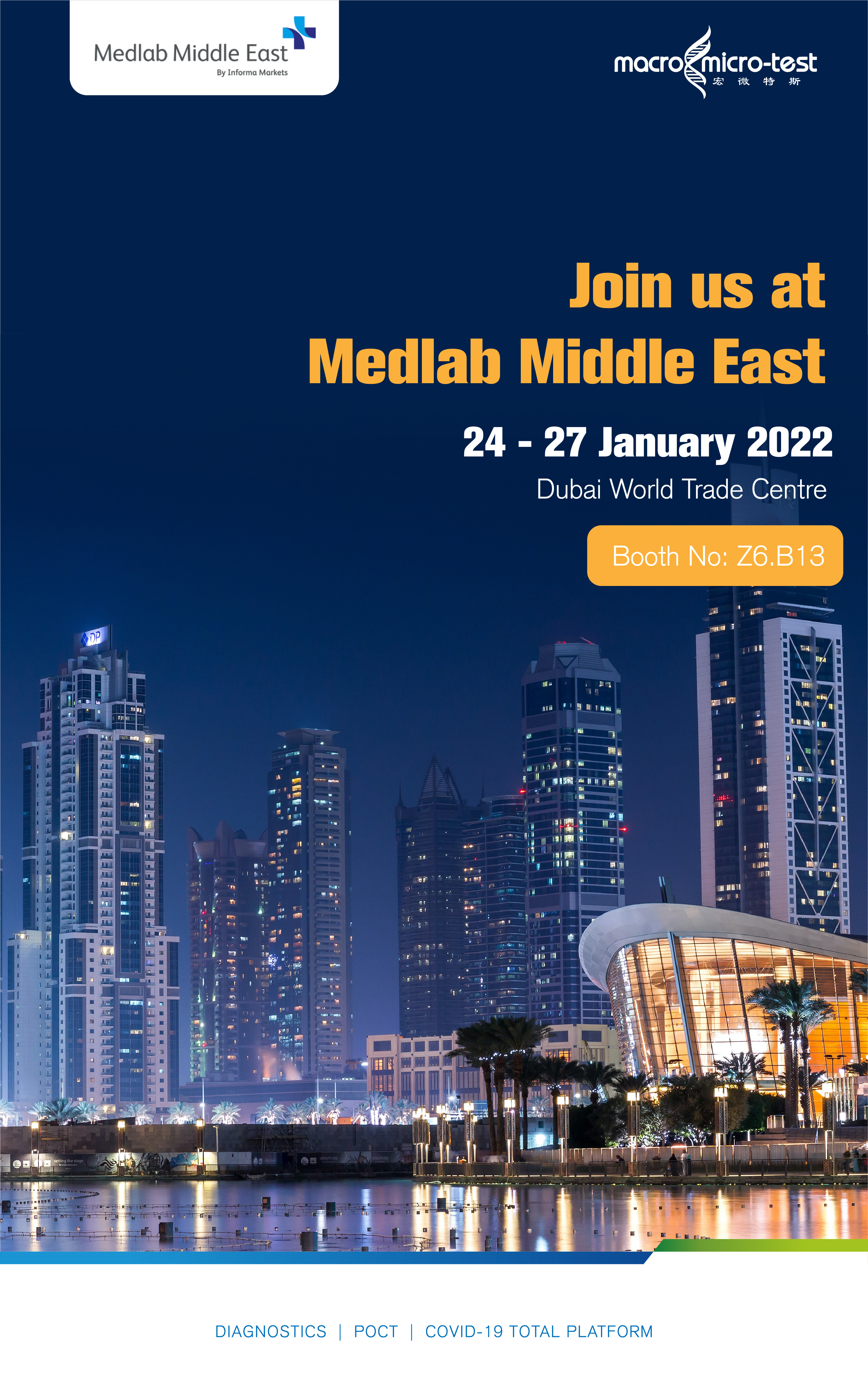 Join us at Medlab Middle East 2022