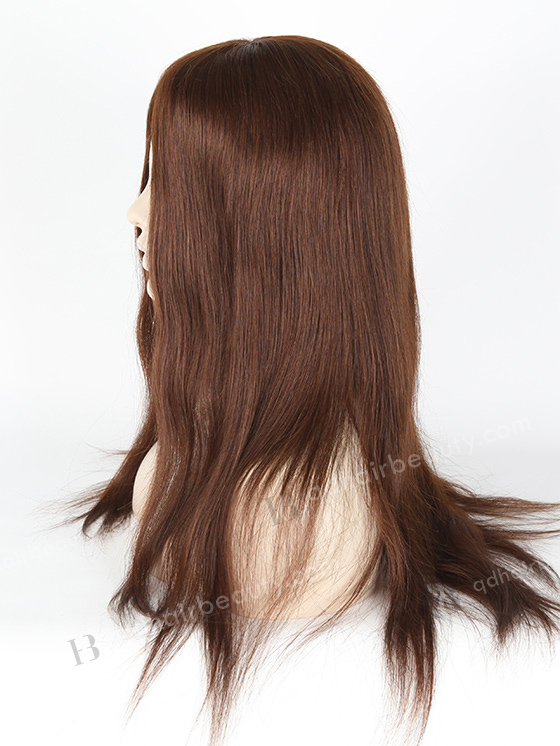In Stock Brazilian Virgin Hair 18" Straight 3# Color Silk Top Glueless Wig GL-04017