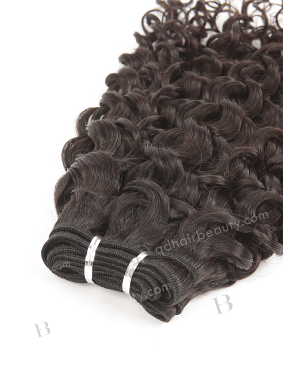 In Stock Brazilian Virgin Hair 16" Curly 12mm Natural Color Machine Weft SM-470