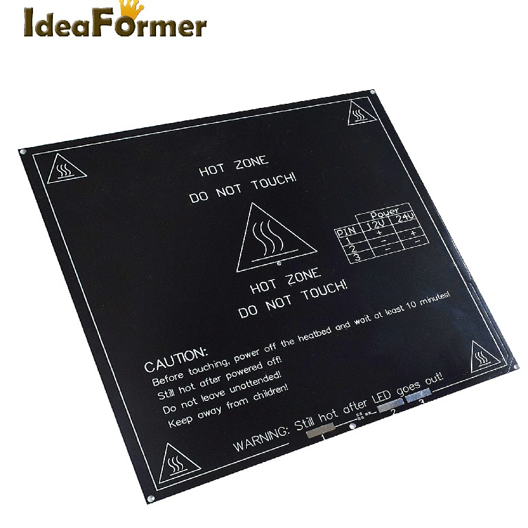 3mm aluminum PCB heat bed Square Printed black 214*214*3mm  ideaformer 3d printer hot bed