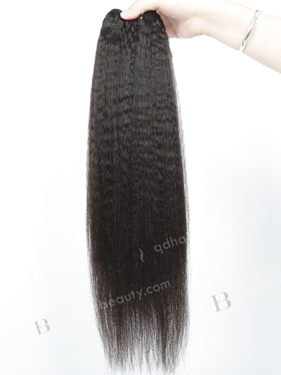 In Stock Brazilian Virgin Hair 20" Kinky Straight Natural Color Machine Weft SM-4121