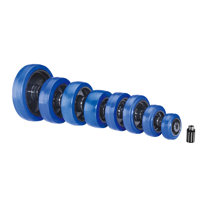 Blue Elastic Rubber Industry Wheels (PA Rim) 30 Series