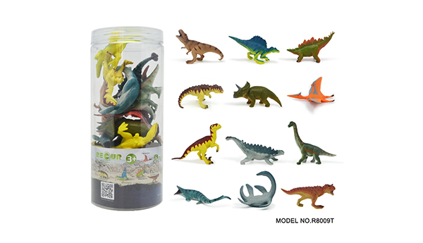 恐龙玩具-12只史前动物圆筒装