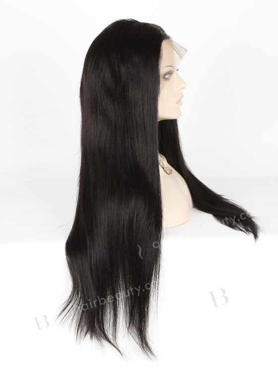 In Stock Indian Remy Hair 22" Yaki Straight #1B Color 360 Lace Wig 360LW-01029