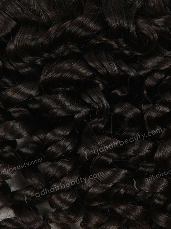 Double Draw 12" Spring Curl Natural Color Brazilian Virgin Hair Weave WR-MW-005