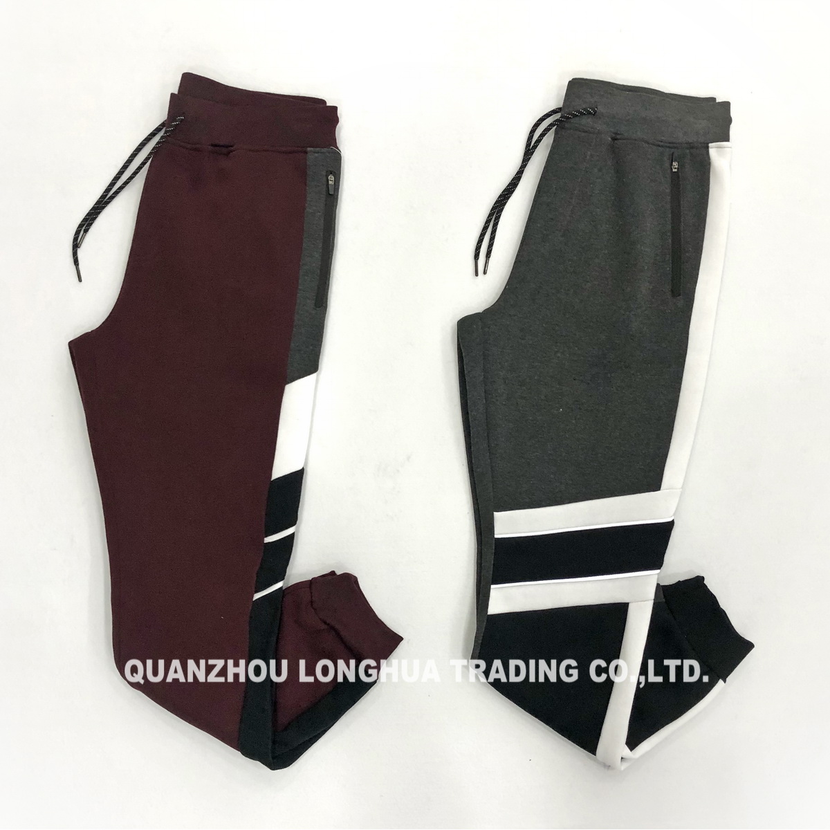 Men′s and Boy′s Joggers Casual Knitwear Jogging Pants Apparel Trousers Kids Wear Polyester Fleece Joggers with Panels and Piping