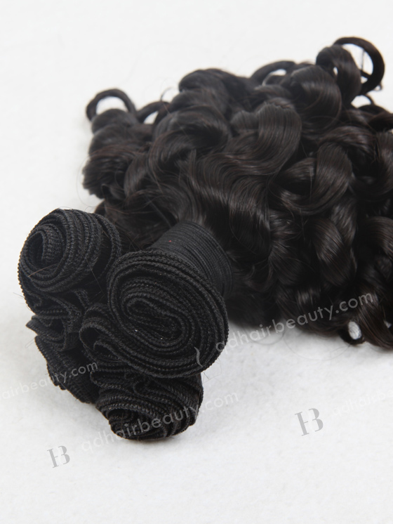 In Stock 7A Peruvian Virgin Hair 10" Double Drawn Spring Curl Natural Color Machine Weft SM-659
