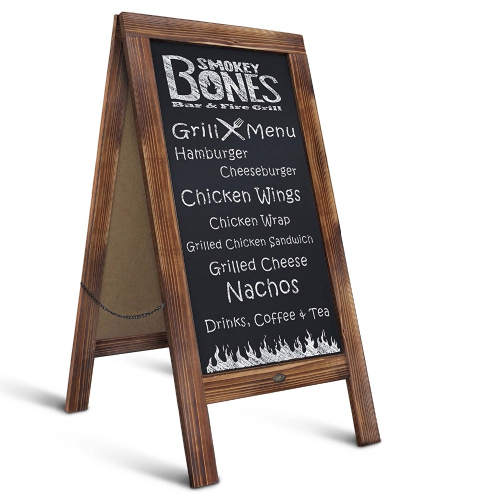 Rustic Magnetic A-Frame Sign Large 40" x 20" Free Standing Sturdy Sandwich Board Outdoor A Frame ChalkBoard for Wedding