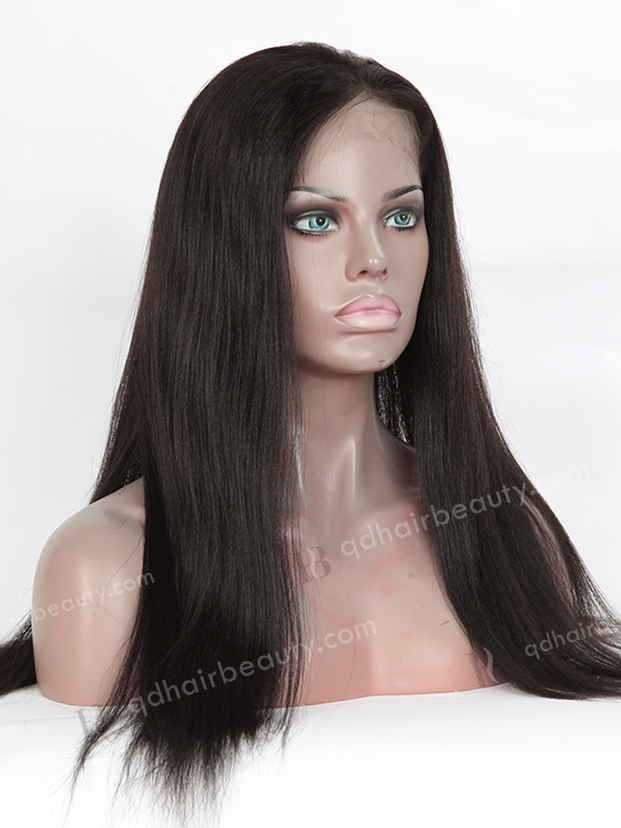 In Stock Indian Remy Hair 20" Yaki 1b# Color Full Lace Wig FLW-01590
