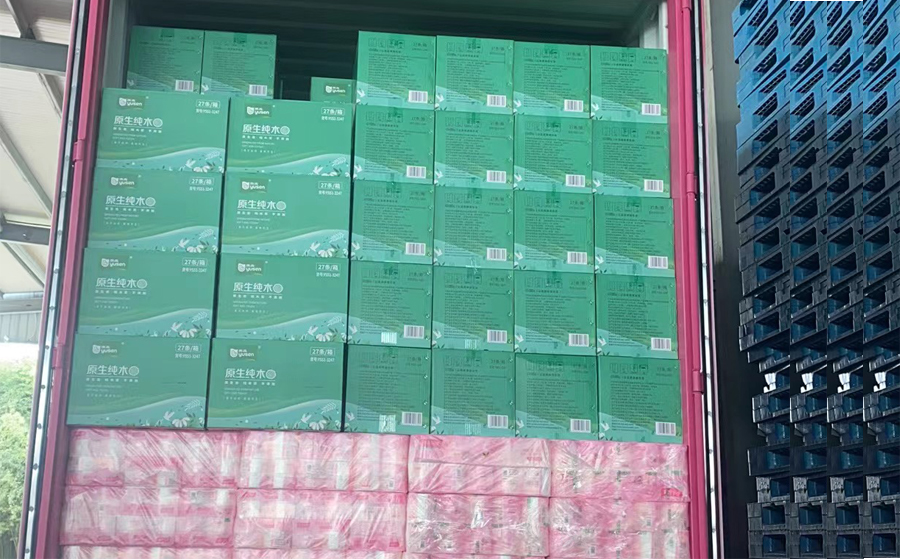 Yusen’s own products toilet paper, box facial tissue Exported abroad