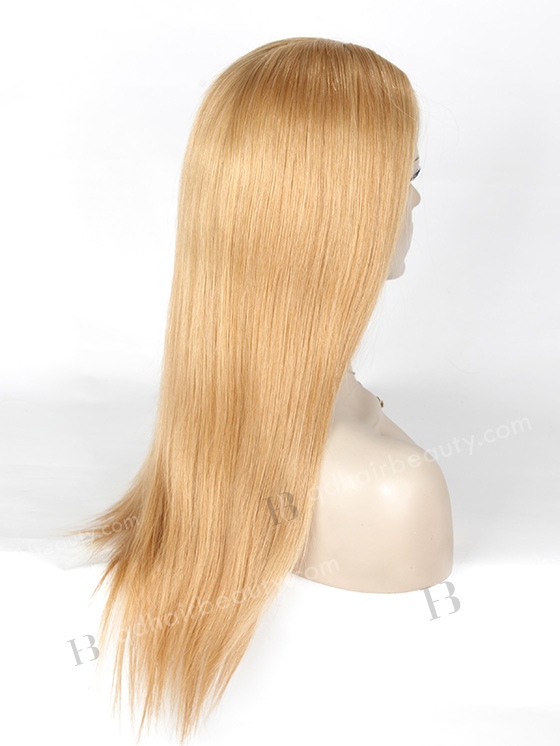 In Stock Brazilian Virgin Hair 18" Straight 18/22# Evenly Blended Color Silk Top Glueless Wig GL-04063