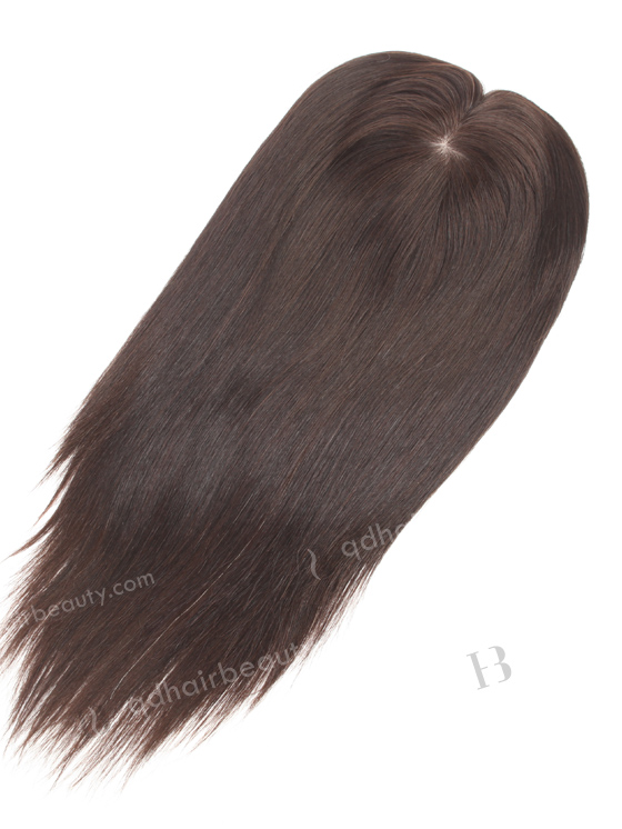 6''*5.5'' European Virgin Hair Double Draw 17" 2# Color Straight Silk Top Hair WR-TC-063