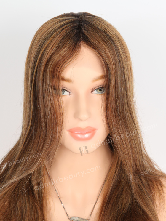 In Stock European Virgin Hair 16" Picture Style White/144/6/10/130#,Dark Roots Color Gripper Wig GRP-08001