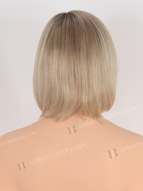 In Stock European Virgin Hair 8" BOB Straight T3/8a#/T3/White Color Monofilament Top Glueless Wig GLM-08014
