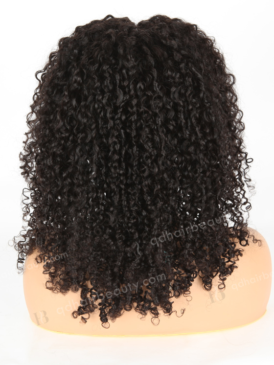 In Stock Indian Remy Hair 18" Tight Pissy Natural Color 5"×5" HD Lace Closure Wig CW-01012