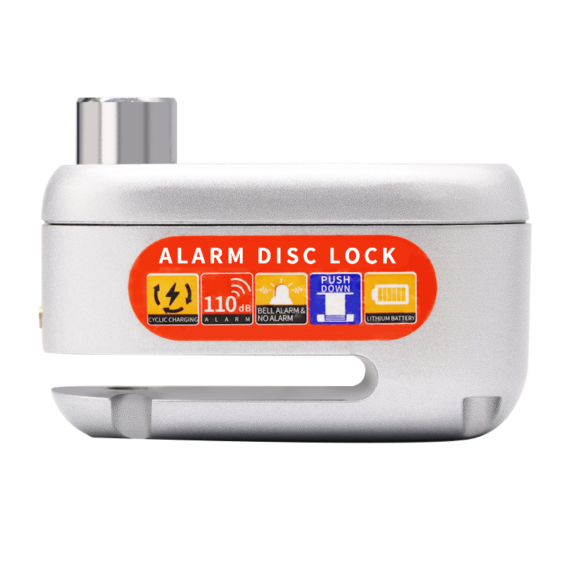Silver Alarm Disc Brake Lock