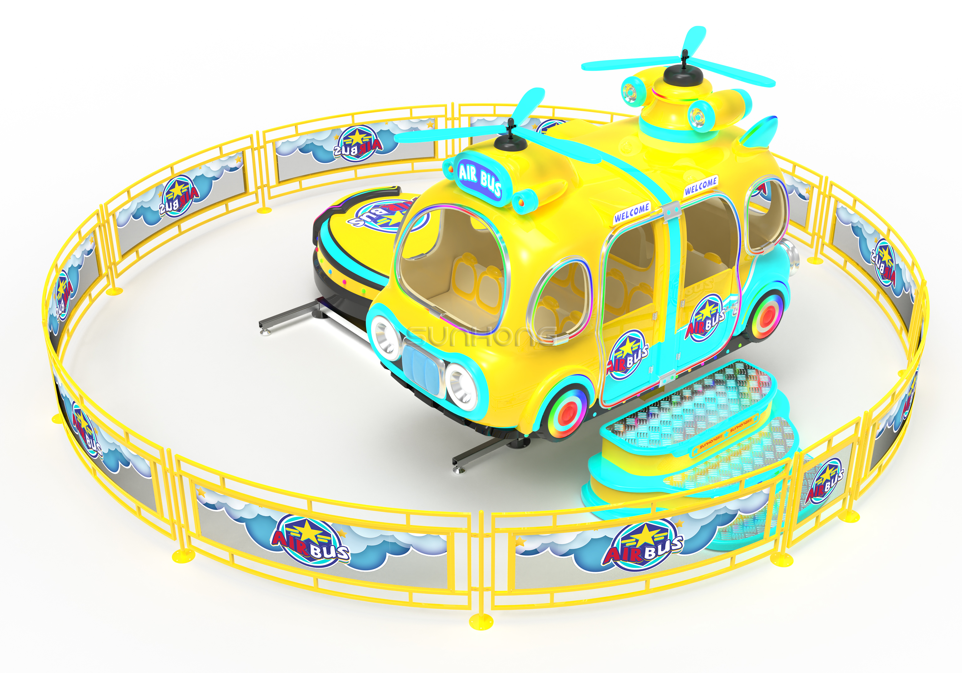 Swing and rotating super popular thrilling amusement park ride 360 degree rotating ride