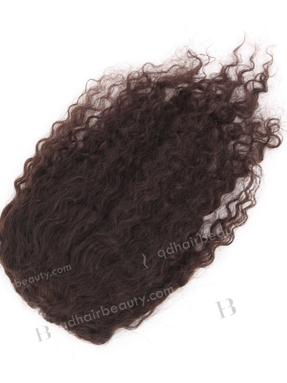 In Stock 5"*6" European Virgin Hair 12" Loose Curl 18mm 2# Color Monofilament With Silk Top Hair Topper-107