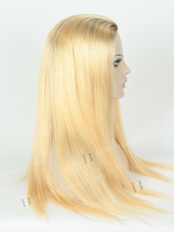 In Stock European Virgin Hair 20" Straight T9/613# Color Silk Top Glueless Wig GL-08017