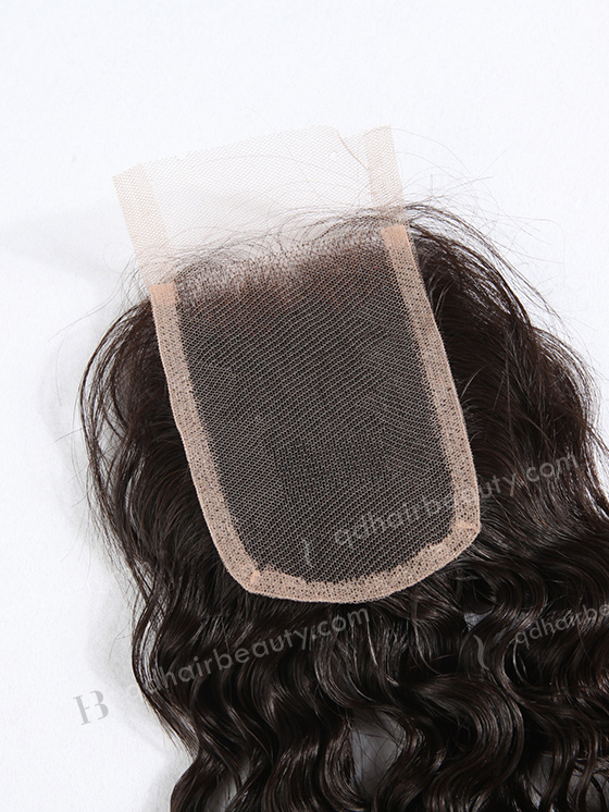 In Stock Brazilian Virgin Hair 12" Natural Curly Natural Color Top Closure STC-45
